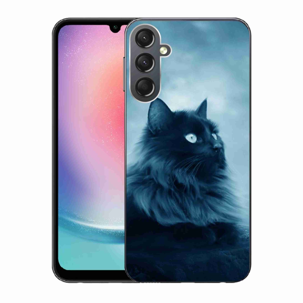 Gél tok mmCase a Samsung Galaxy A24 készülékhez - fekete macska 1