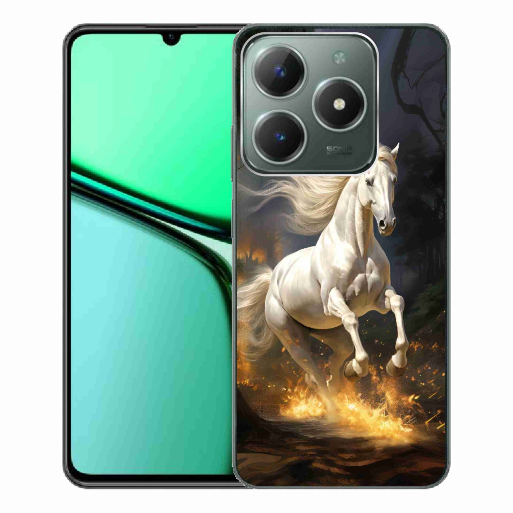 Zselés borítás mmCase a Realme C61 készülékhez - fehér ló 2