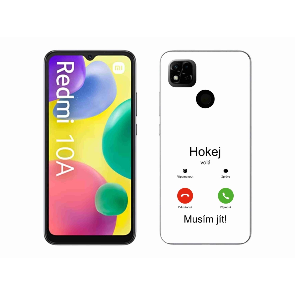 Gél borító mmCase a Xiaomi Redmi 10A - hoki hívások fehér háttérrel
