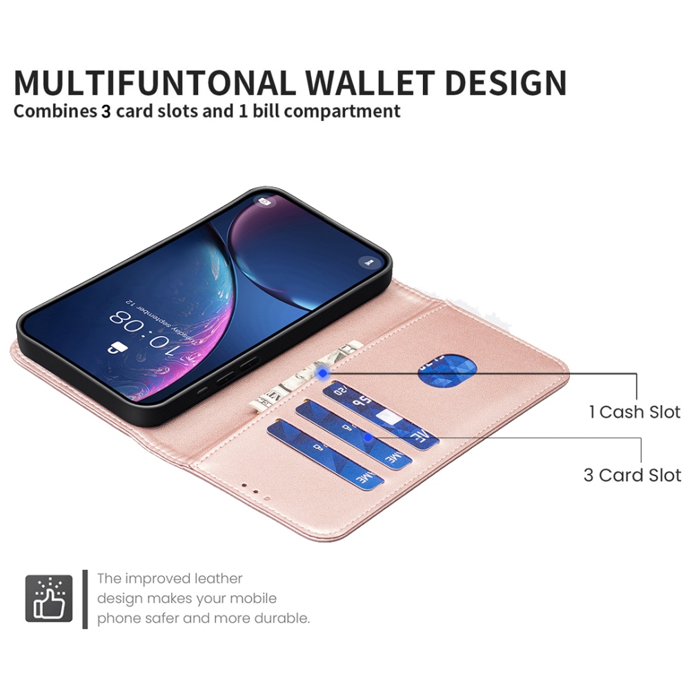 BNF könyvtáska Honor 400 Pro-hoz - rózsaarany