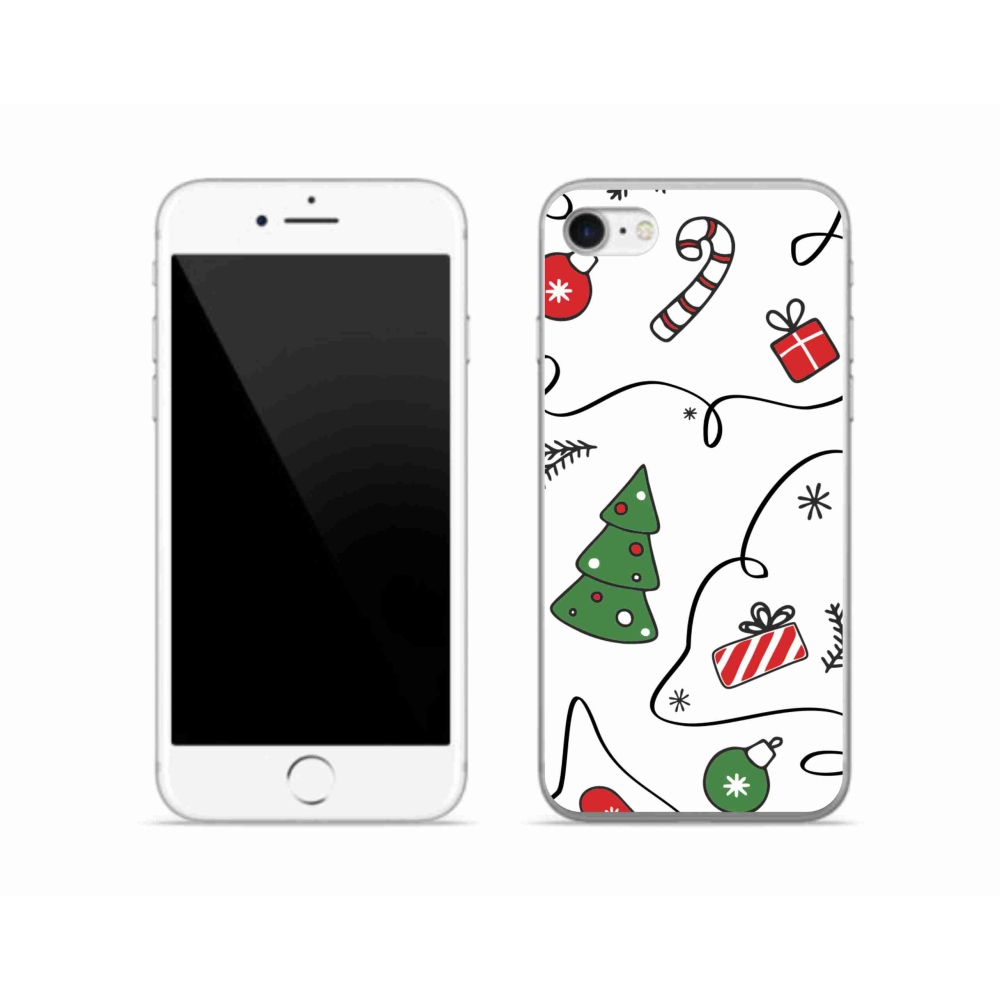 Zselés borítás mmCase iPhone SE (2020) - karácsonyi motívumokkal