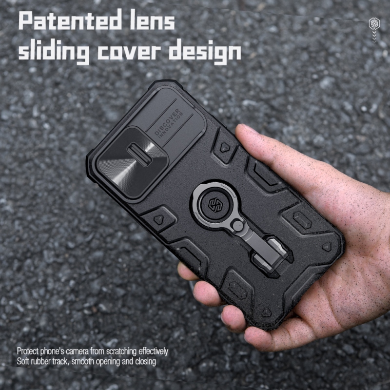 Nillkin CamShield Armor PRO mágneses hátlap Apple iPhone 14 Pro készülékhez Fekete