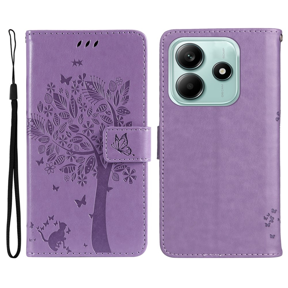 Fák könyve tok Xiaomi Redmi Note 14 5G - világos lila