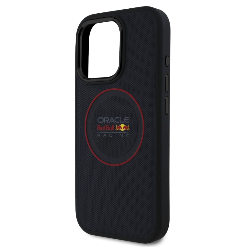 Red Bull PU bőr piros gyűrűs MagSafe hátlap iPhone 16 Pro tengerészgyalogsághoz