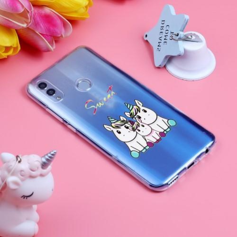 Boss szilikon borítás Honor 10 Lite és Huawei P Smart (2019) készülékhez - unikornisok