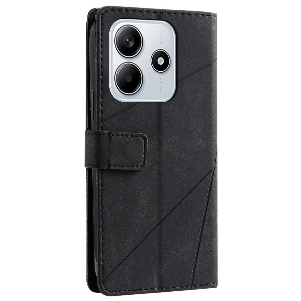 Vonalas könyv tok Xiaomi Redmi Note 14 5G - fekete