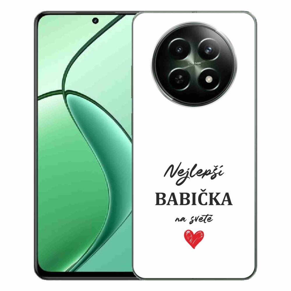 Gél borító mmCase a Realme 12 5G/12x 5G - legjobb nagymama 1 fehér háttérrel