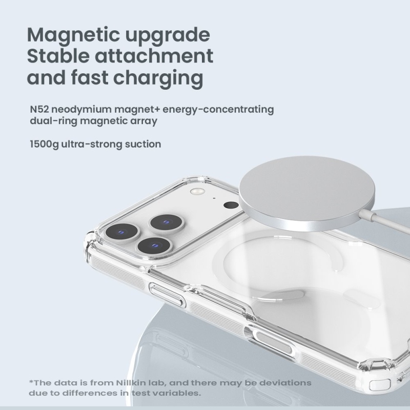 Nillkin Nature TPU PRO mágneses borítás Apple iPhone 17 Pro Max készülékhez Átlátszó