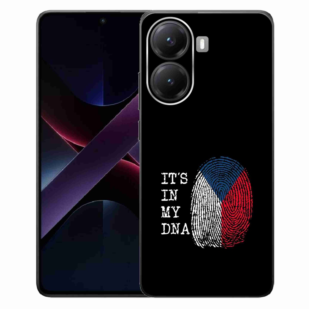 Gél borító mmCase a Xiaomi Poco X7 Pro 5G - zászló ujjlenyomat fekete háttérrel