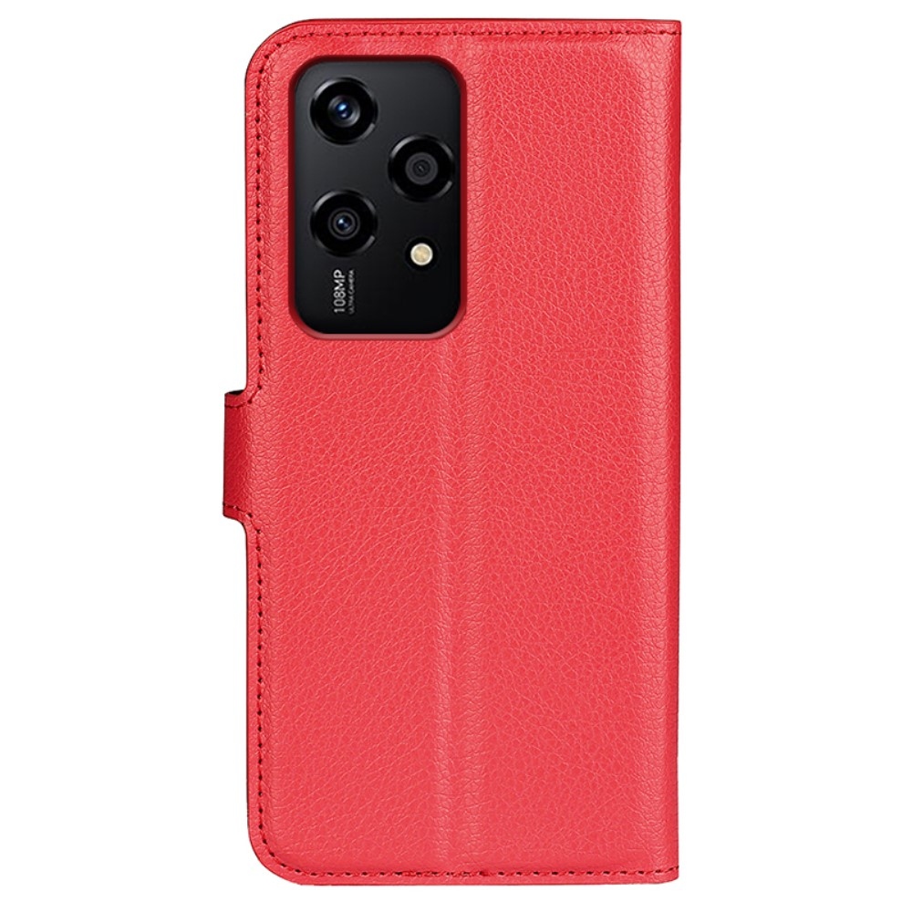 Litchi könyv tok a Honor 200 Lite 5G-hez - piros