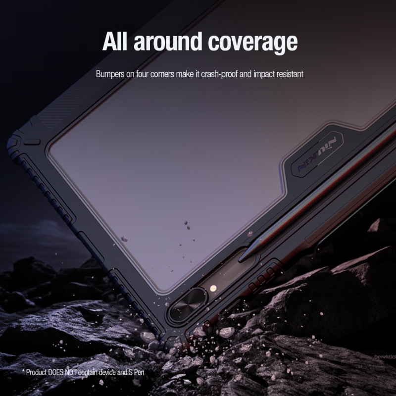 Nillkin Bumper PRO Védő állvány tok többszögű Samsung Galaxy Tab S9 Ultra Fekete