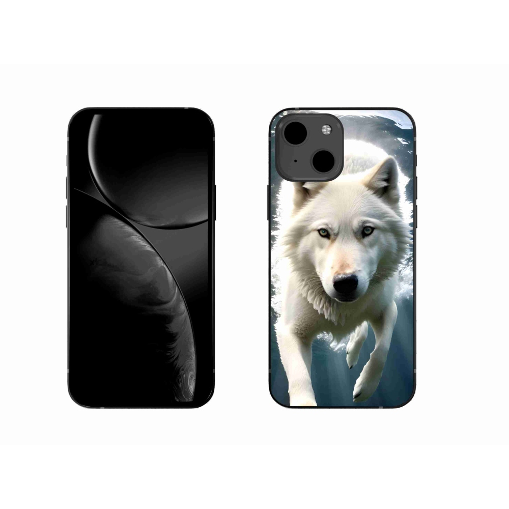Zselés borítás mmCase iPhone 13 készülékhez - fehér farkas