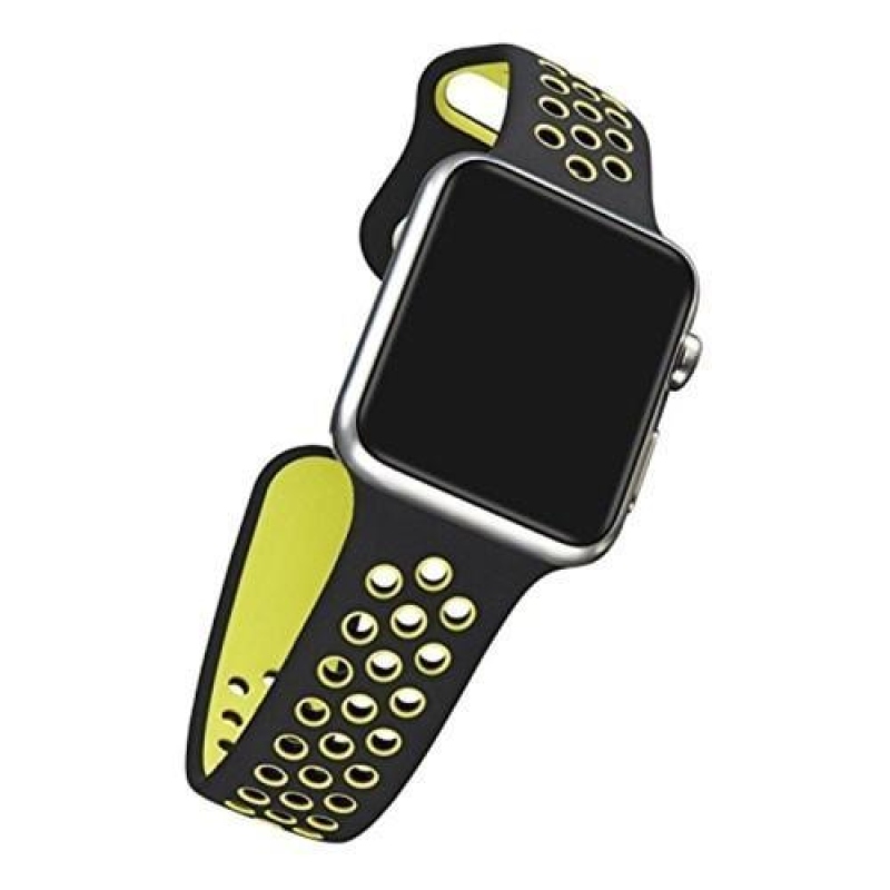 Breat szilikon szíj Apple Watch 38mm-es órához - fényvisszaverő zöld