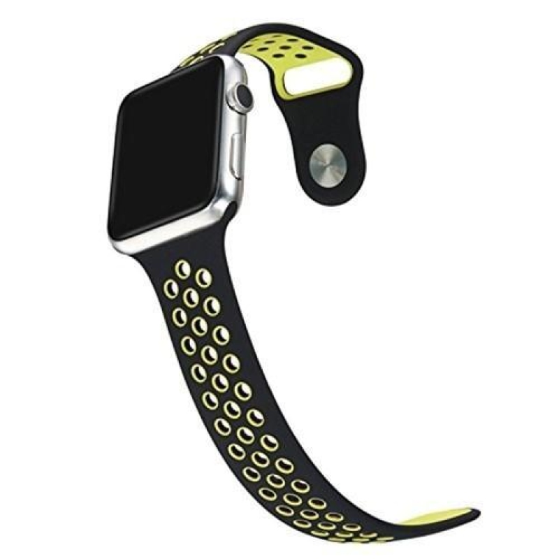 Breat szilikon szíj Apple Watch 38mm-es órához - fényvisszaverő zöld