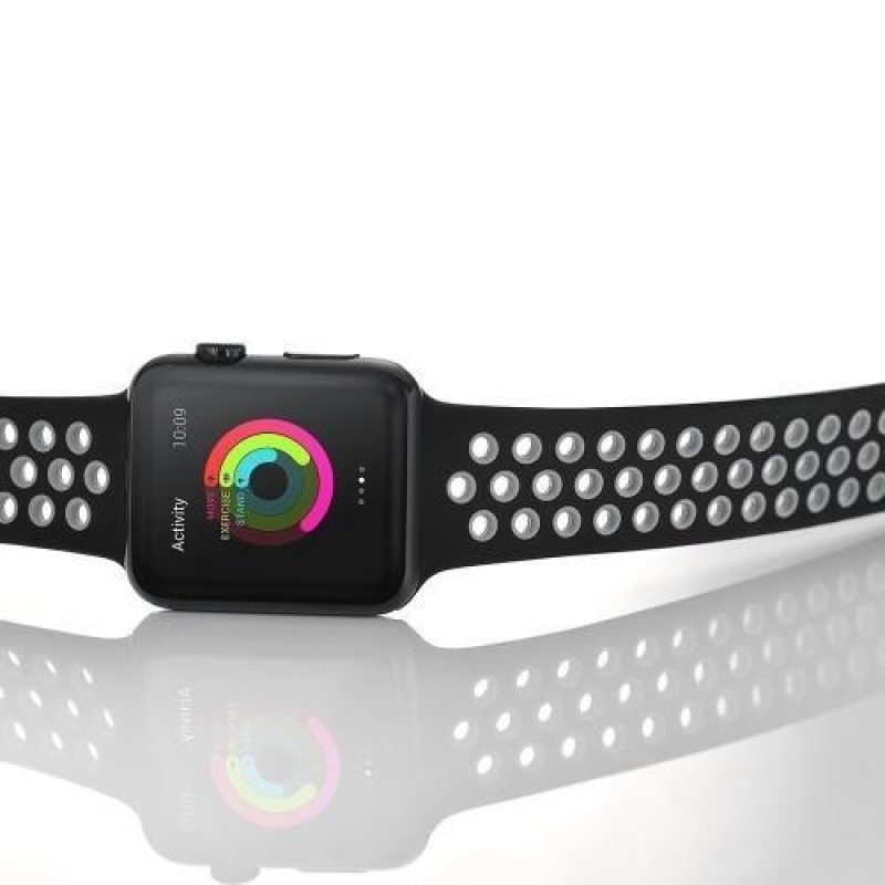 Breat szilikon szíj Apple Watch 38mm-es órához - szürke