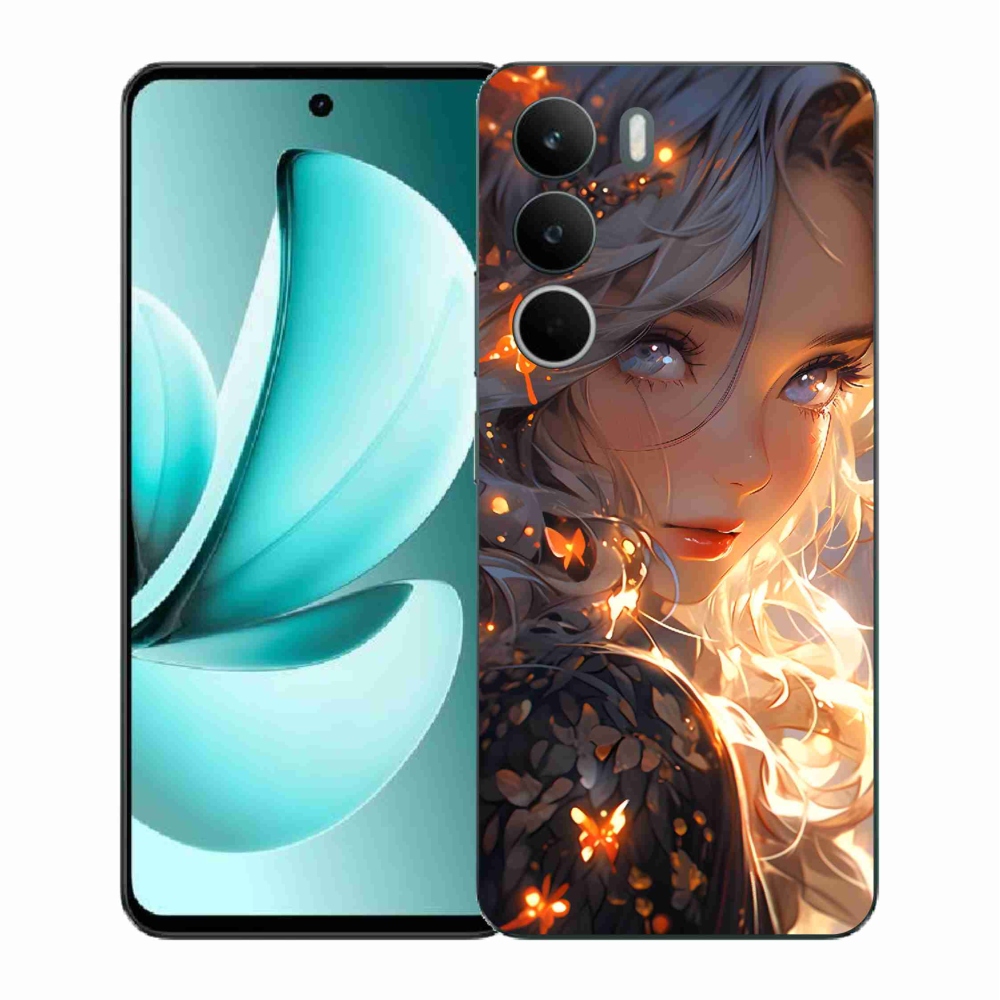 Gél borító mmCase a Realme C71 készülékhez - lány és pillangók