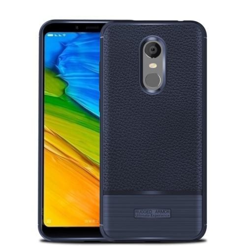Ecsettel tartós zselés tok Xiaomi Redmi 5 Plushoz - sötétkék