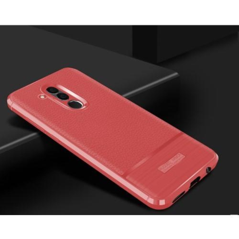 Ecsettel tartós szilikon tok Huawei Mate 20 Lite-hoz - piros