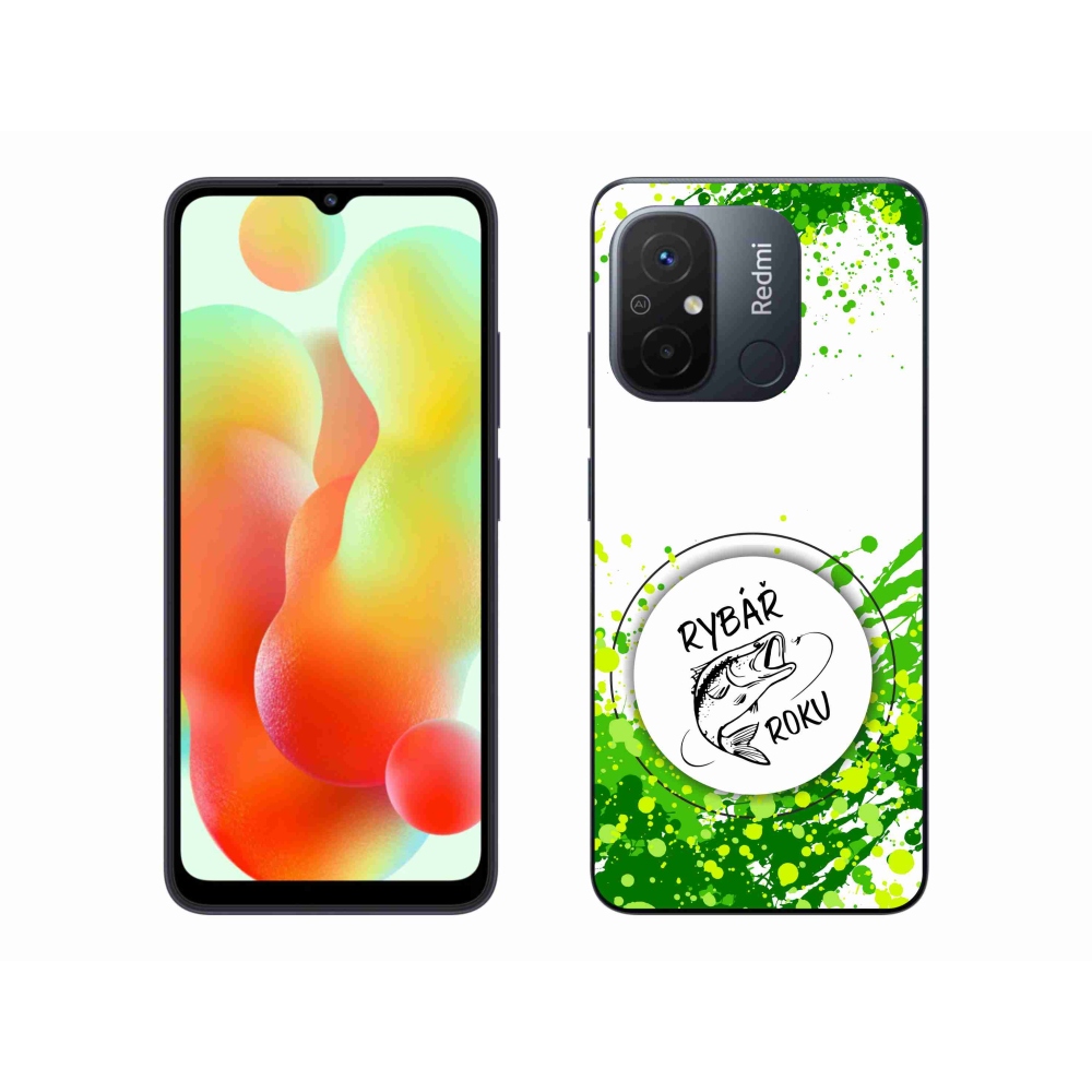 Gél borító mmCase a Xiaomi Redmi 12C-hez - az év halászának fehér háttere