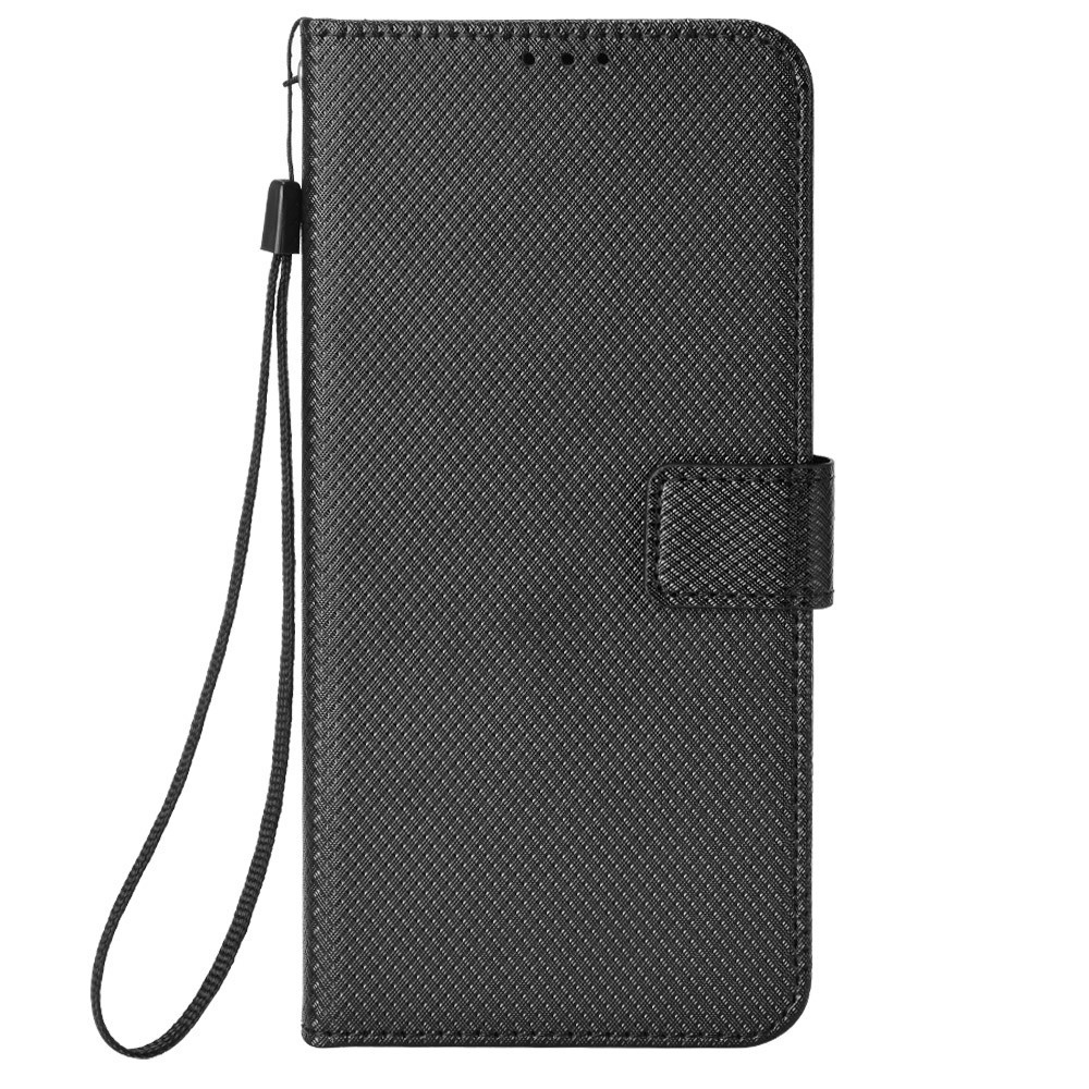 Gyémánt könyvtáska Realme Note 70T-hez - fekete