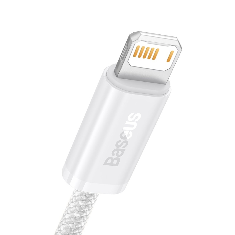 Baseus Dynamic sorozat gyors töltő adatkábel USB-A - világítás 2.4A 1m Fehér
