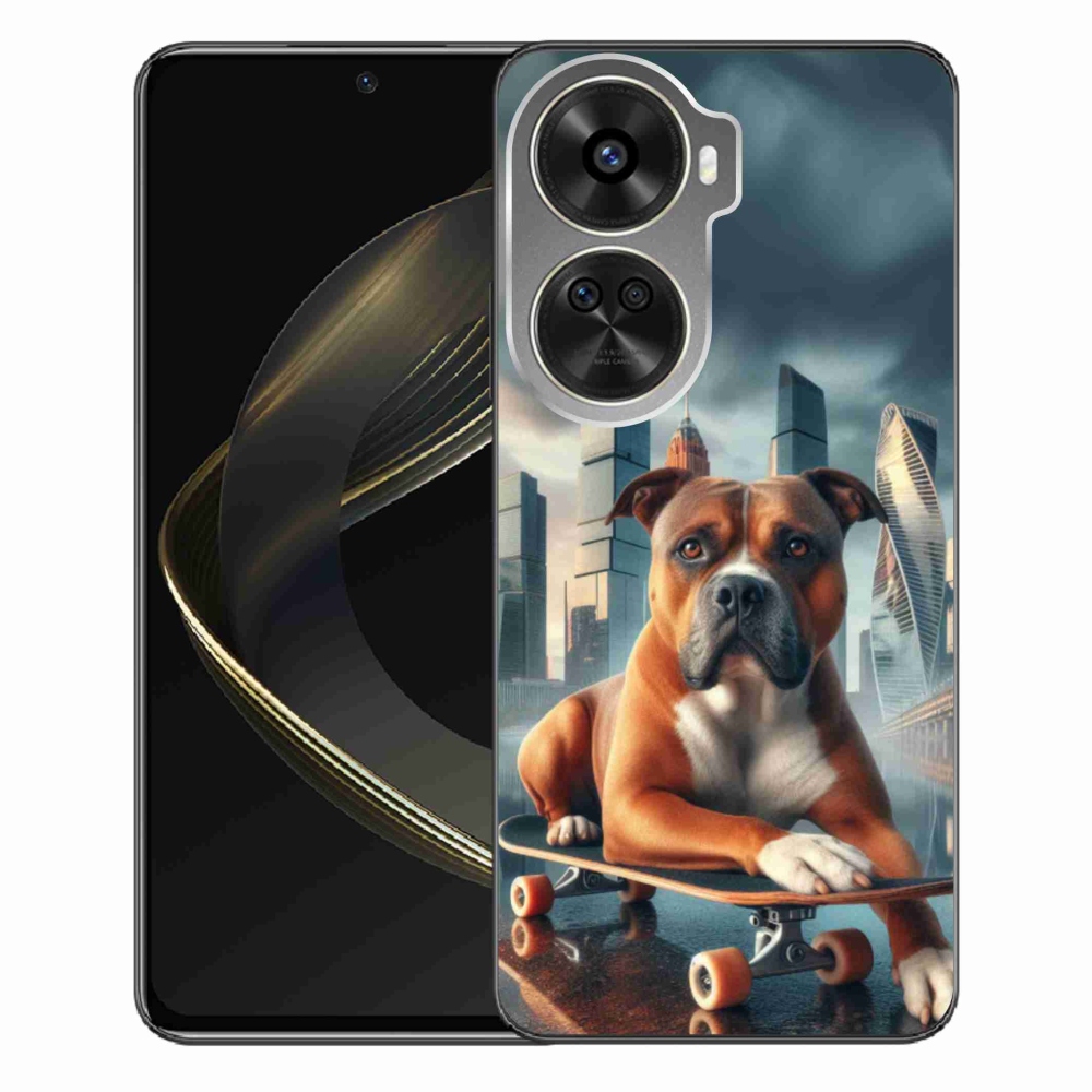 Gél borítás mmCase a Huawei Nova 12 SE-hez - kutya gördeszkán
