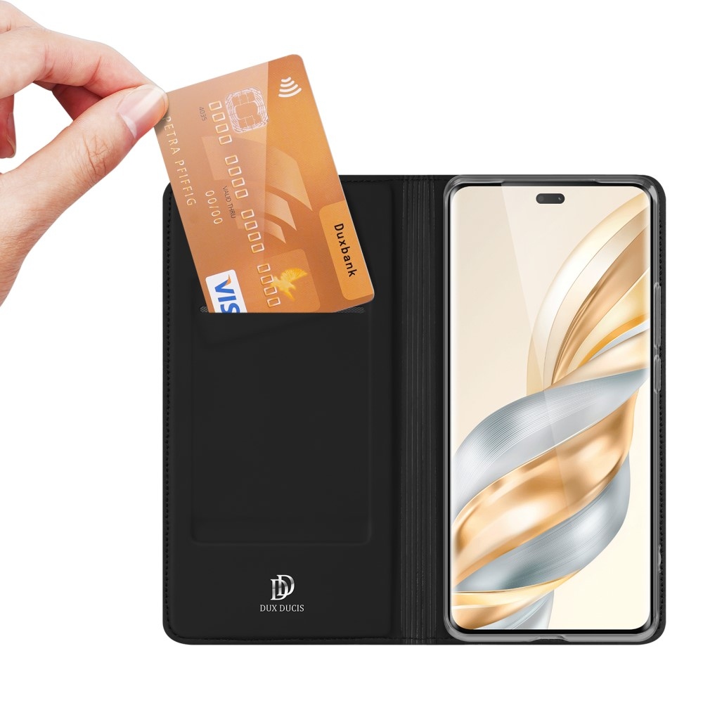 DUX könyvtáska Honor Magic 7 Lite 5G készülékhez - fekete