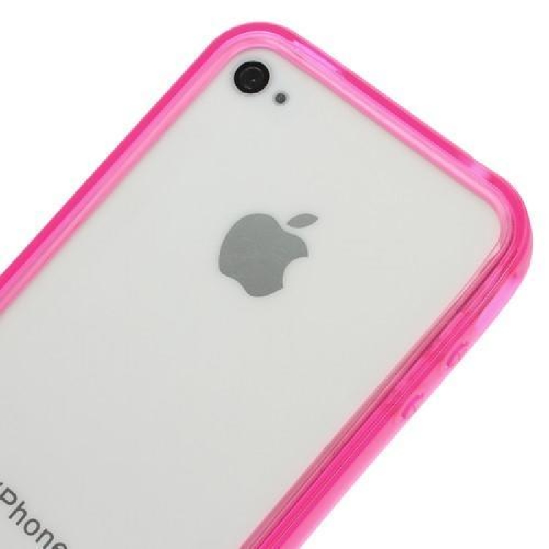 Zselés keret iPhone 4 és iPhone 4s modellekhez - rózsaszínű