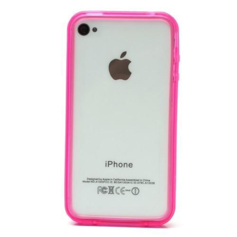 Zselés keret iPhone 4 és iPhone 4s modellekhez - rózsaszínű