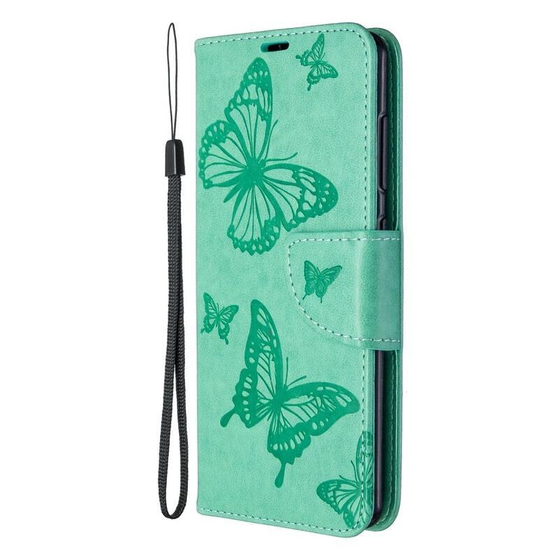 Pillangó könyvtáska Samsung Galaxy A41 készülékhez - teal színű