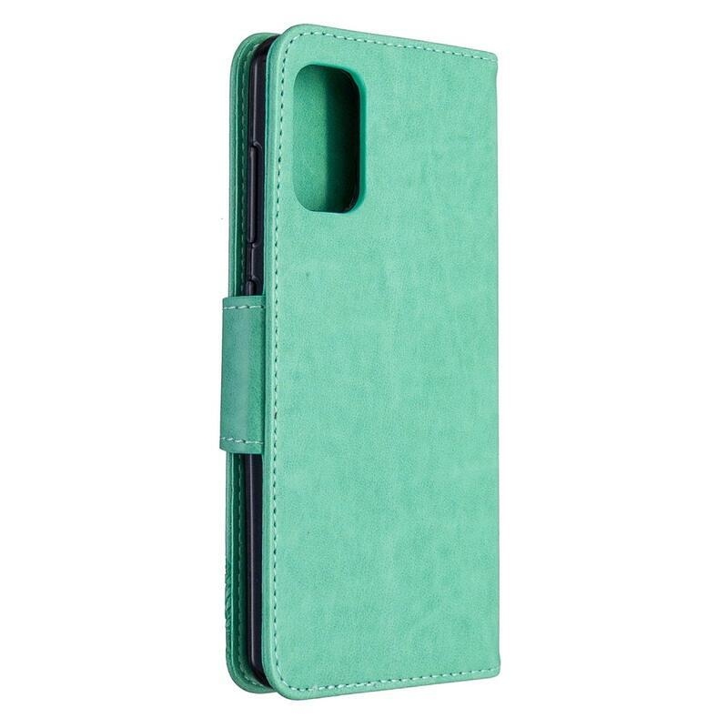 Pillangó könyvtáska Samsung Galaxy A41 készülékhez - teal színű