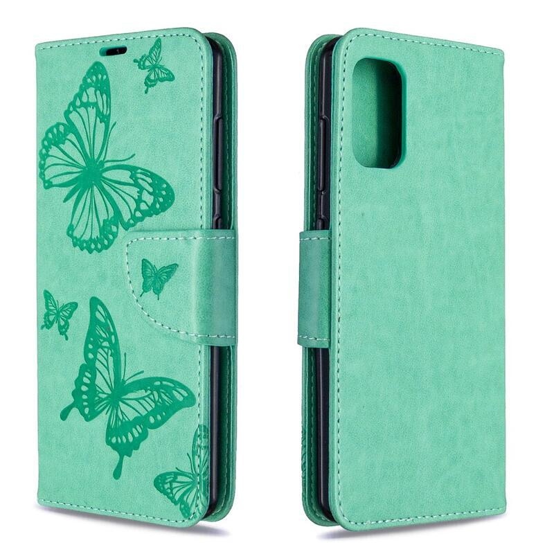 Pillangó könyvtáska Samsung Galaxy A41 készülékhez - teal színű