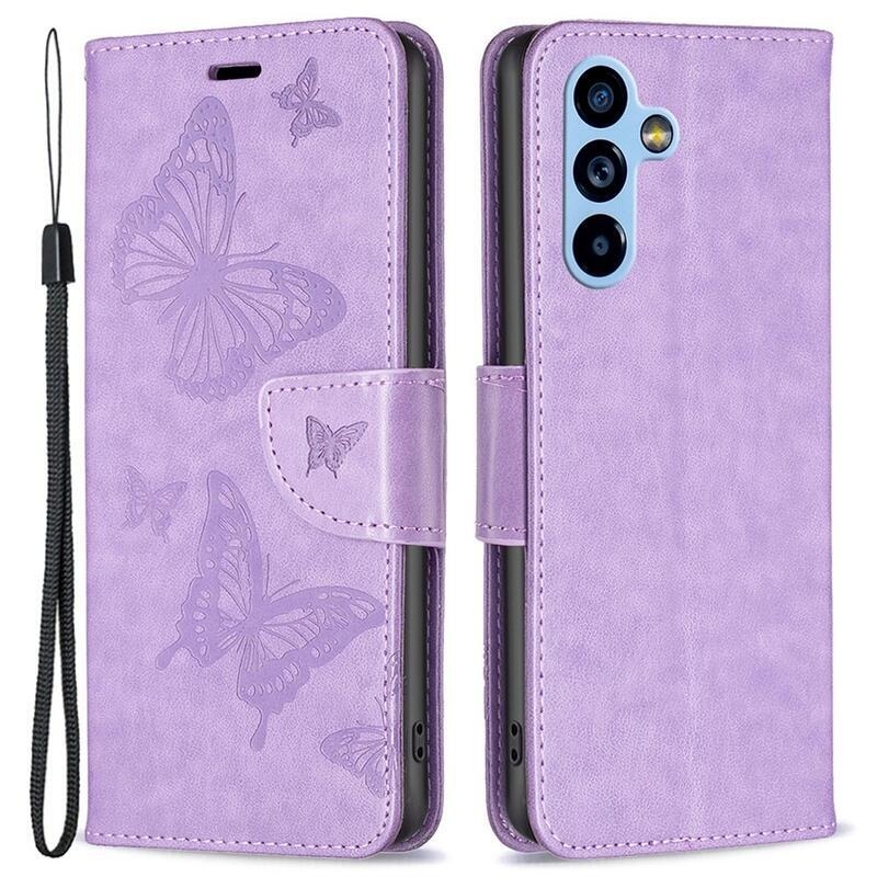 Pillangó könyvtáska Samsung Galaxy A54 5G - lila