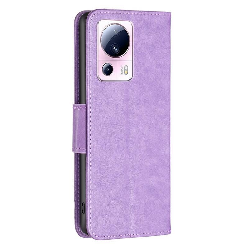 Pillangó könyv tok Xiaomi 13 Lite-hoz - lila