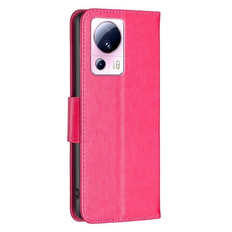Pillangó könyv tok Xiaomi 13 Lite-hoz - rózsaszínű