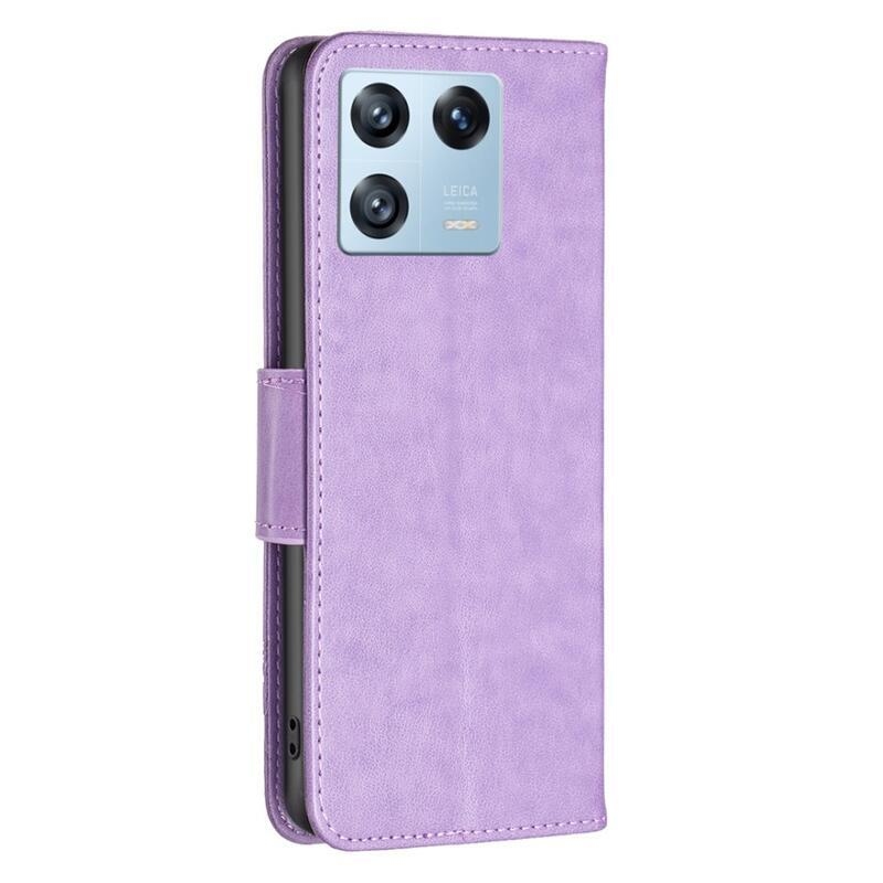 Pillangó könyv tok a Xiaomi 13 Pro-hoz - lila