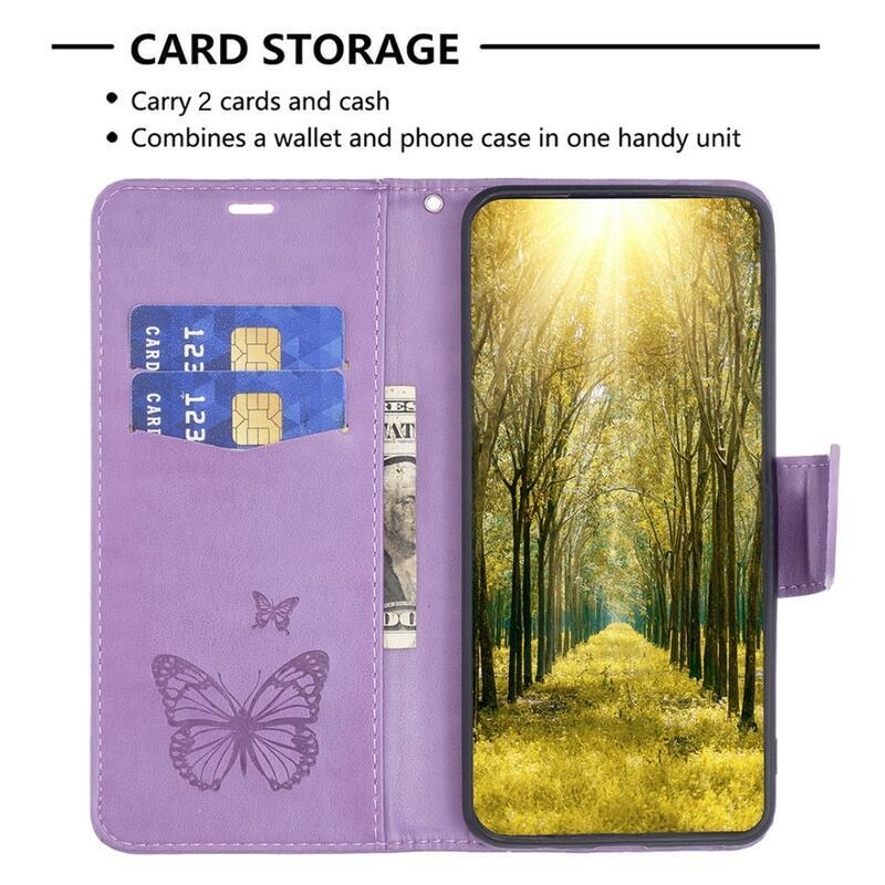 Pillangó könyv tok a Xiaomi 13 Pro-hoz - lila