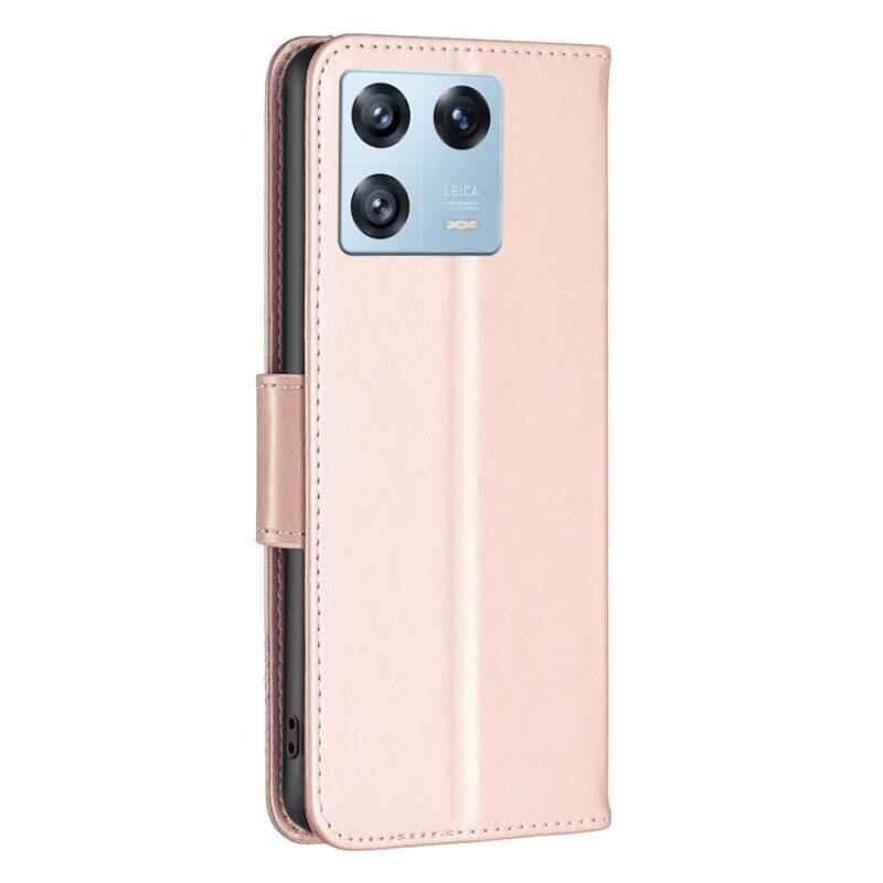 Pillangó könyv tok Xiaomi 13 Pro-hoz - rózsaarany