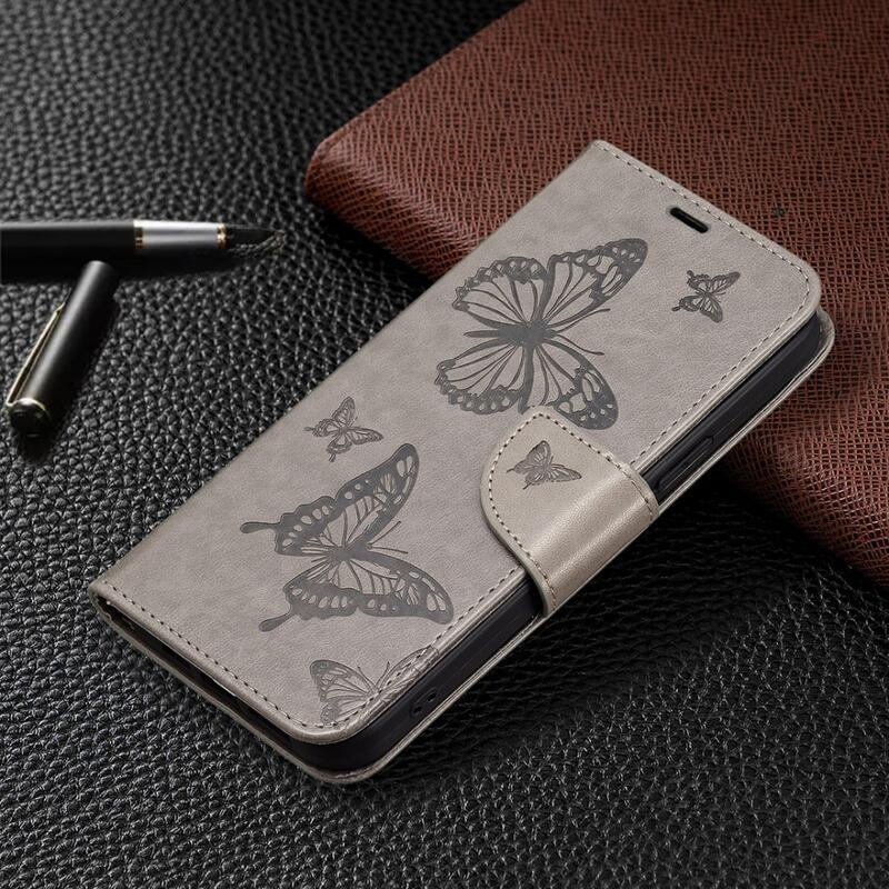 Pillangó könyv tok Xiaomi 13 Pro-hoz - szürke