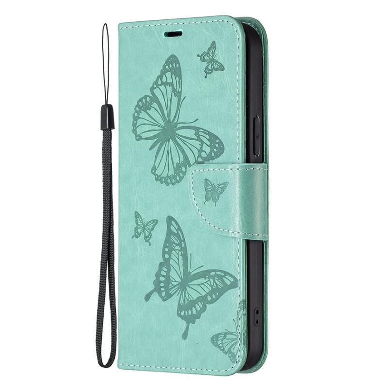 Pillangó könyv tok a Xiaomi 13 Pro-hoz - zöld