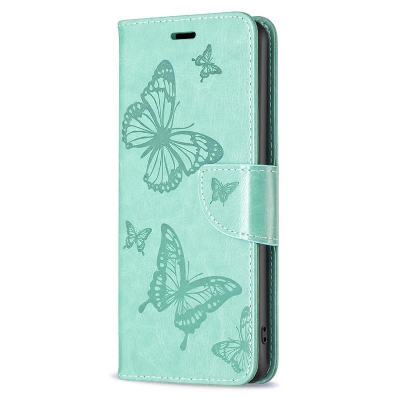Pillangó könyv tok a Xiaomi Poco F5 Pro-hoz - teal színű
