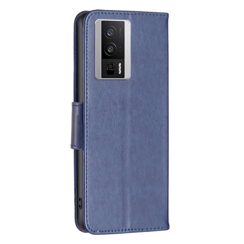 Pillangó könyv tok a Xiaomi Poco F5 Pro-hoz - sötétkék