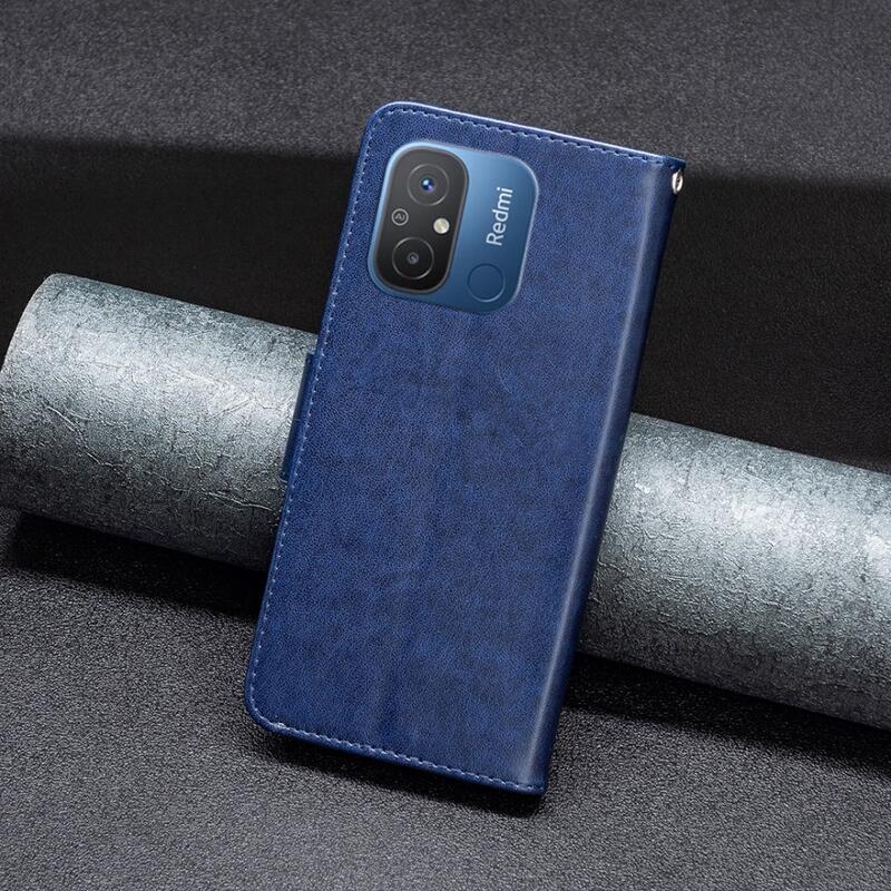 Pillangó könyv tok Xiaomi Redmi 12C-hez - sötétkék