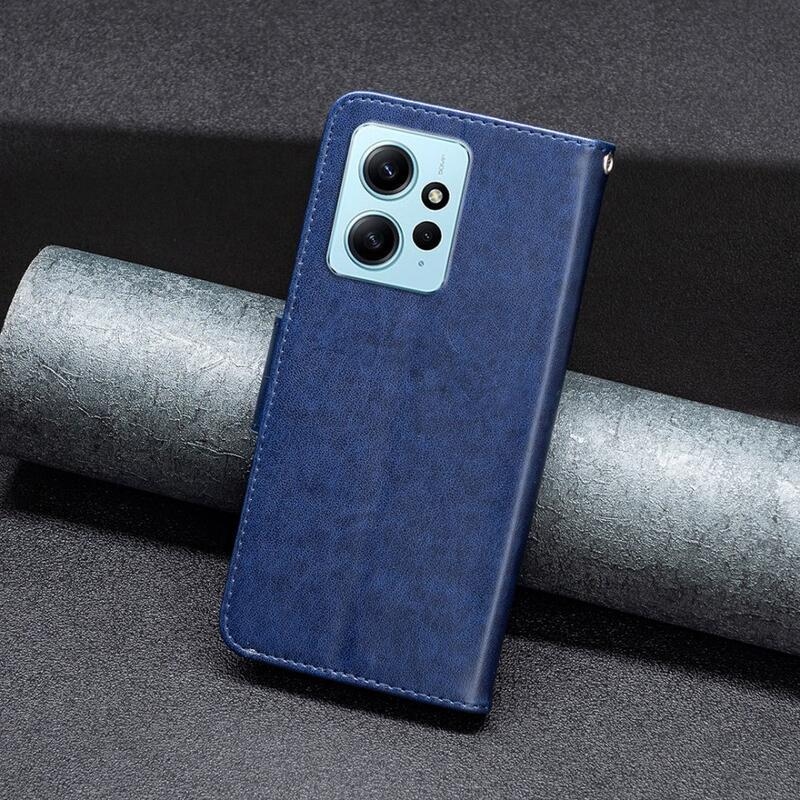 Pillangó könyv tok a Xiaomi Redmi Note 12 4G-hez - kék