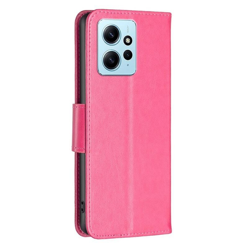 Pillangó könyv tok a Xiaomi Redmi Note 12 4G-hez - rózsaszínű