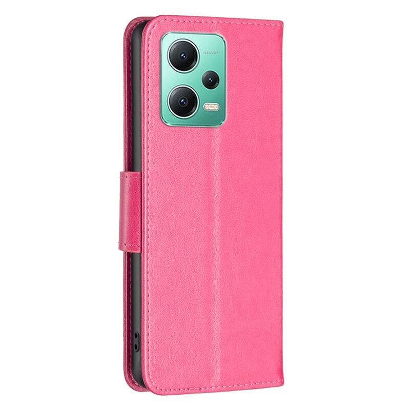 Pillangó könyv tok Xiaomi Redmi Note 12 5G/Poco X5 5G - rózsaszínű