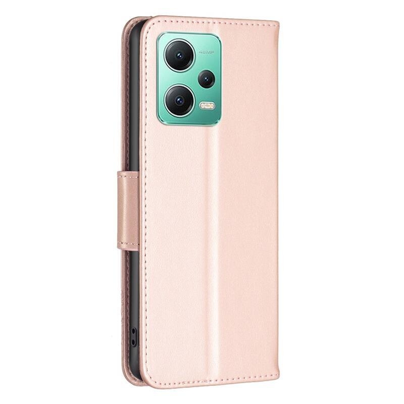 Pillangó könyv tok Xiaomi Redmi Note 12 5G/Poco X5 5G - rózsa arany