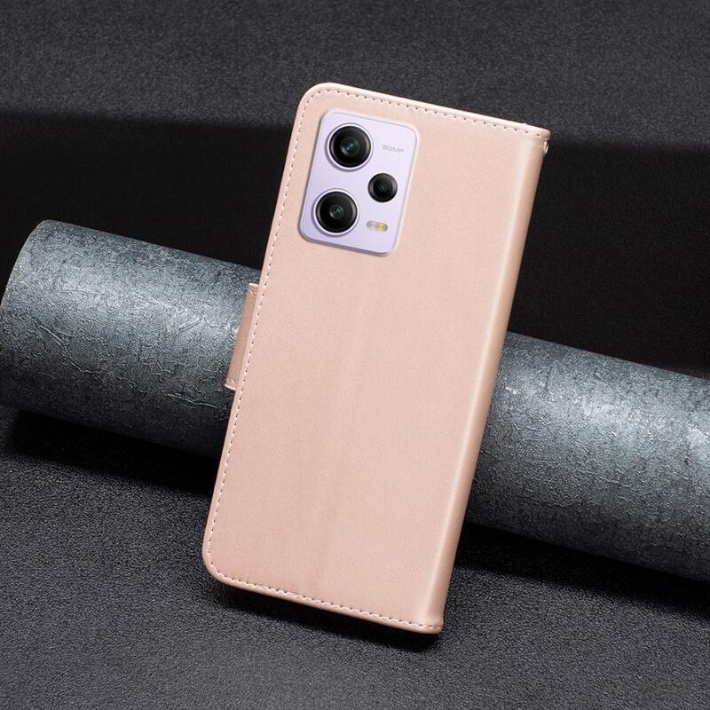 Pillangó könyv tok Xiaomi Redmi Note 12 Pro 5G/Poco X5 Pro 5G - rózsa arany