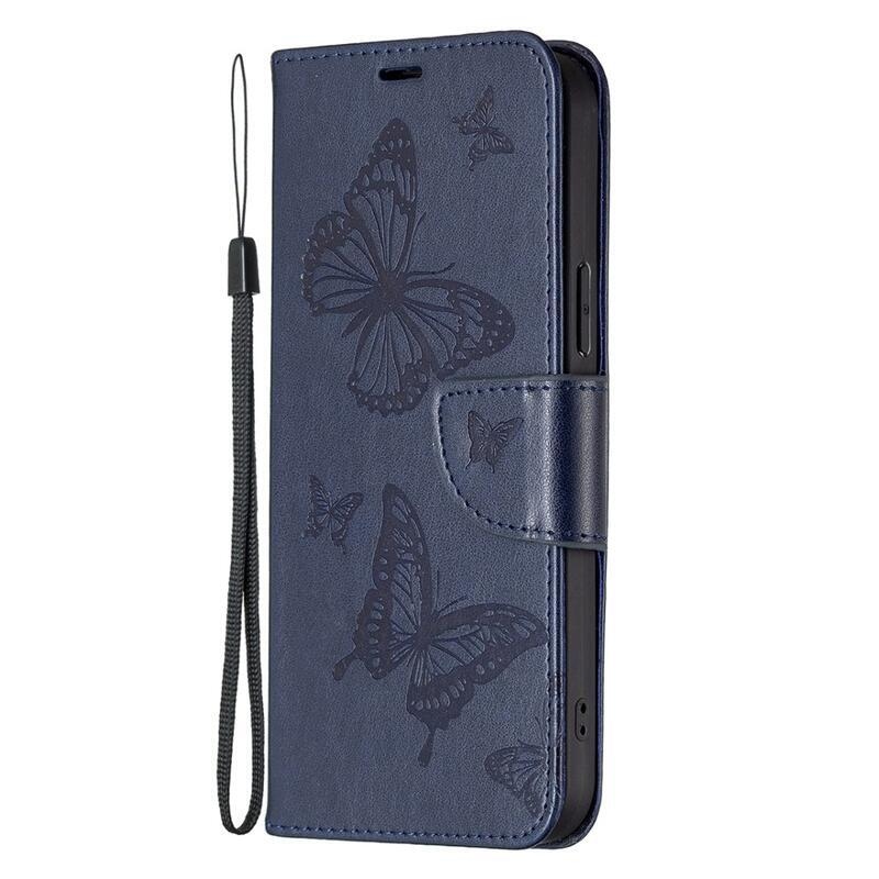 Pillangó könyv tok Xiaomi Redmi Note 12 Pro 5G/Poco X5 Pro 5G - sötétkék