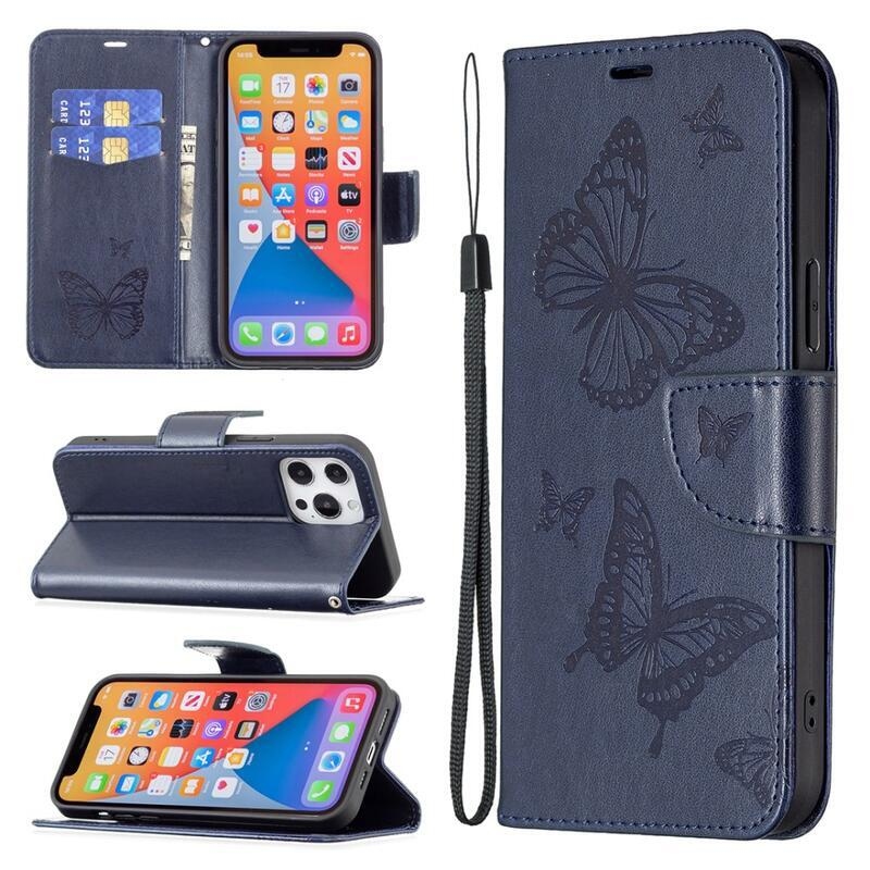 Pillangó könyv tok Xiaomi Redmi Note 12 Pro 5G/Poco X5 Pro 5G - sötétkék